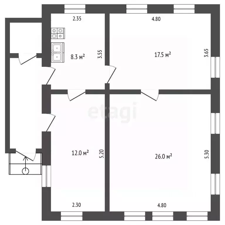 Дом в Мордовия, Саранск ул. Огарева, 37 (64 м) - Фото 2