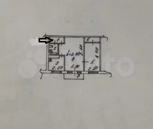 2-к. квартира, 45 м, 4/5 эт. - Фото 0