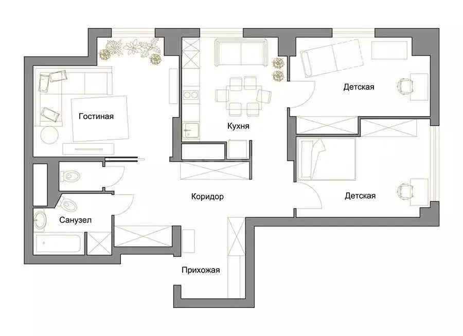 3-комнатная квартира: Курган, жилой район Северный, Зелёная улица, 4 ... - Фото 1