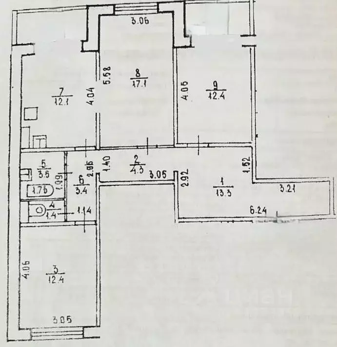 3-к кв. Башкортостан, Уфа ул. Георгия Мушникова, 21 (84.0 м) - Фото 1