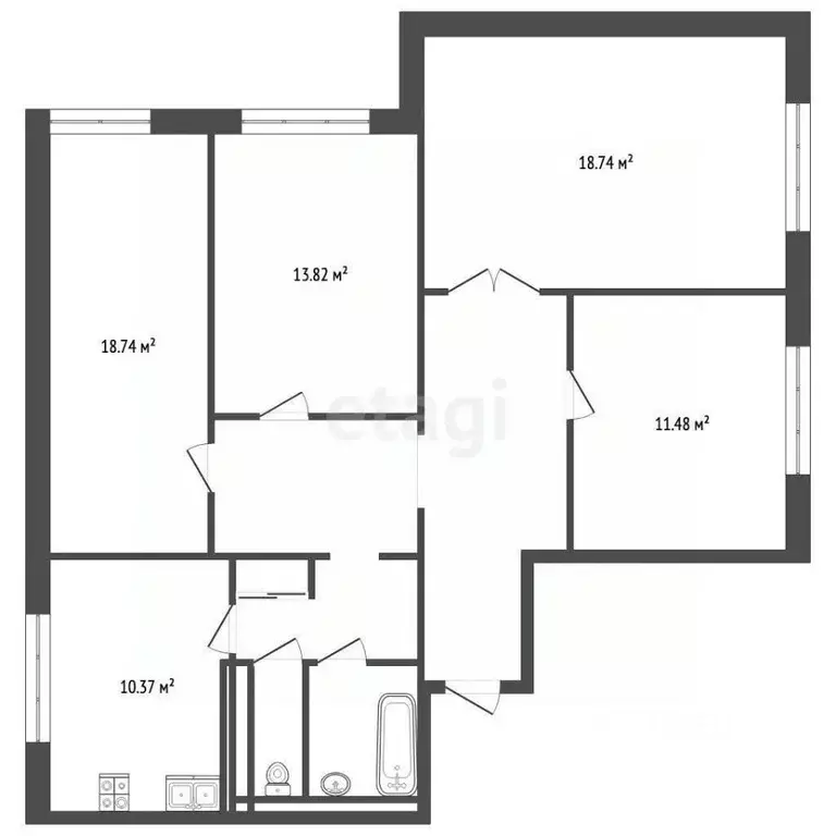 4-к кв. Москва ул. Маршала Захарова, 6К3 (100.7 м) - Фото 2