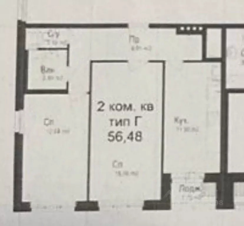 2-к кв. Санкт-Петербург Туристская ул., 23к1 (54.7 м) - Фото 1