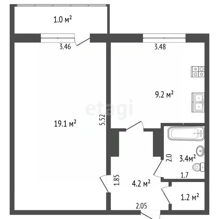 1-к кв. Мордовия, Саранск Солнечная ул., 19 (37.1 м) - Фото 2