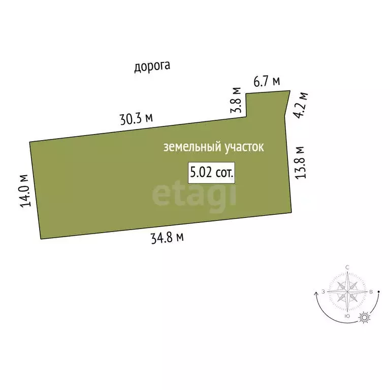 Дом в посёлок Поташная Поляна, Сосновая улица (46 м) - Фото 1