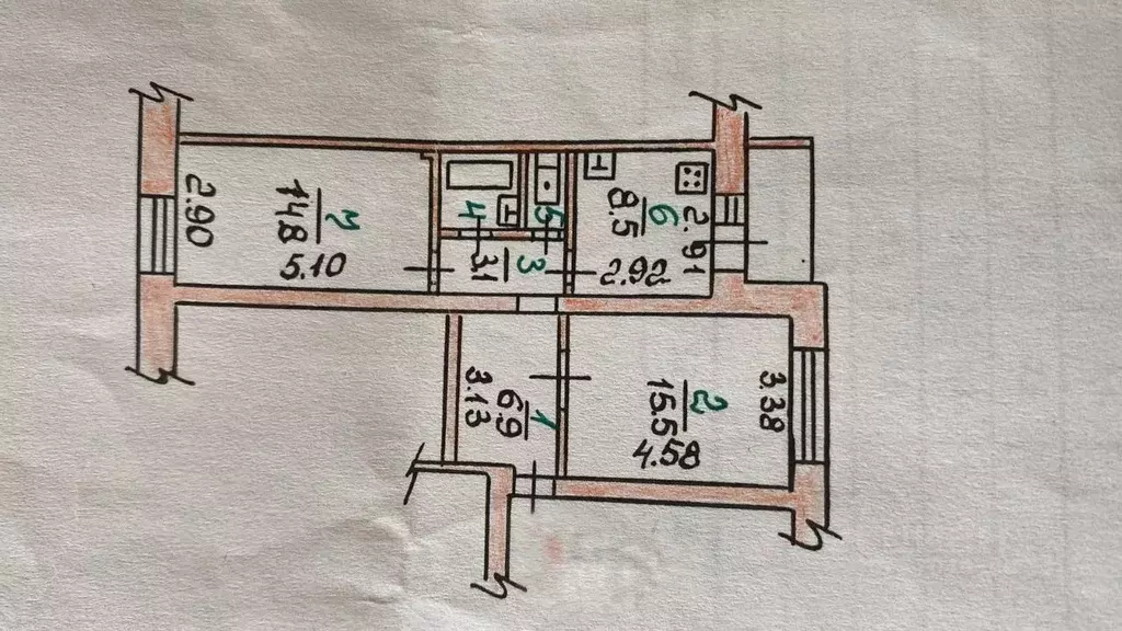 2-к кв. Орловская область, Орел Ливенская ул., 21 (54.4 м) - Фото 1