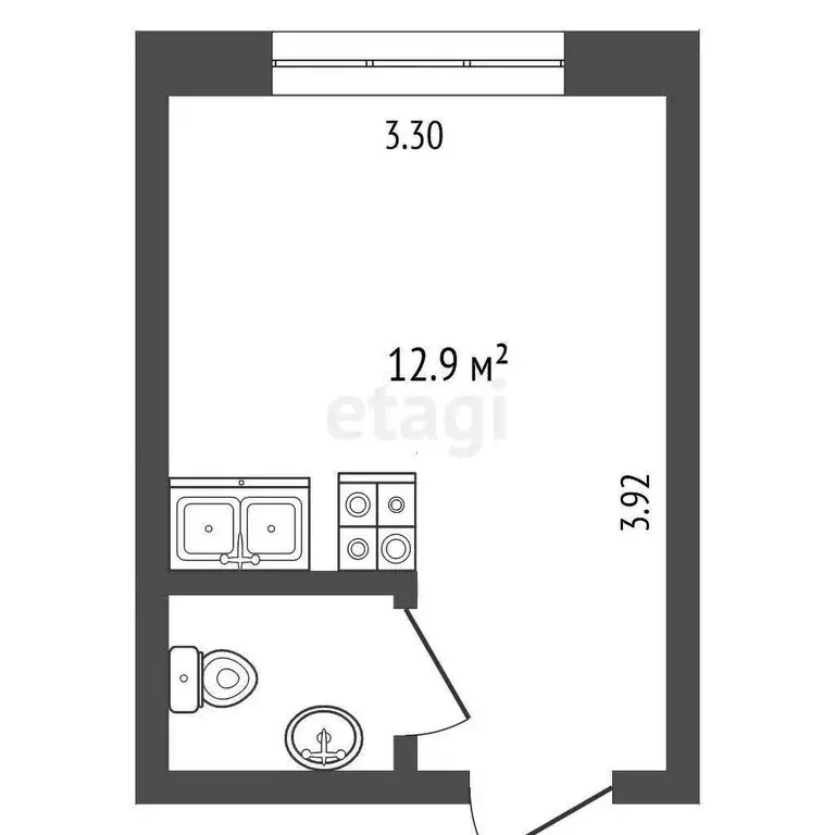1к в -комнатной квартире ( м) - Фото 1
