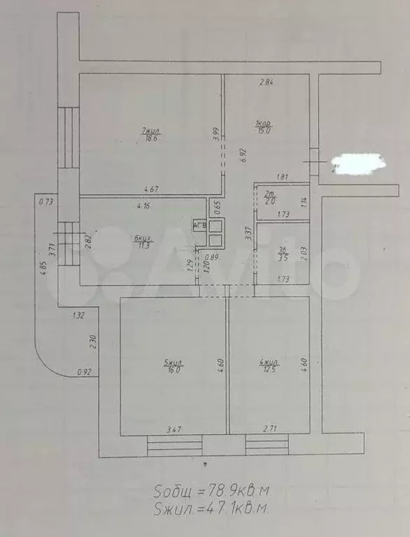 3-к. квартира, 86 м, 4/10 эт. - Фото 0