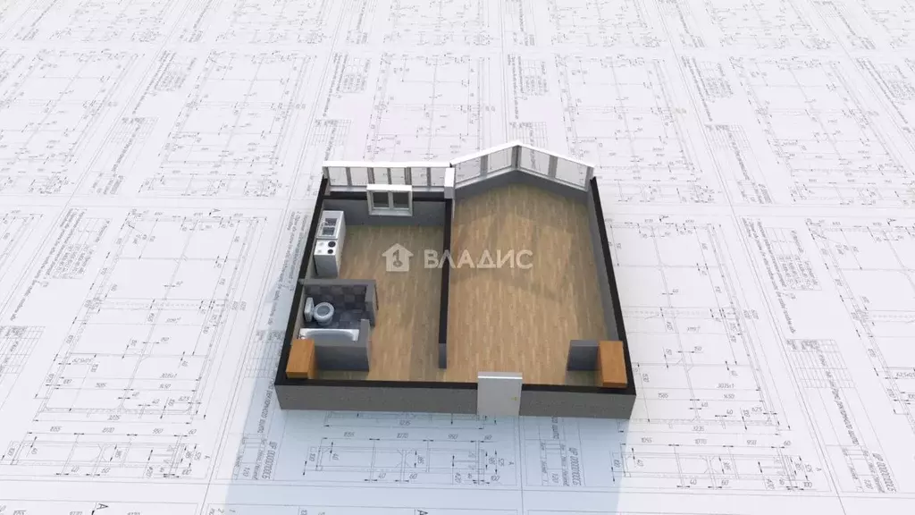 1-к кв. Иркутская область, Ангарск 12А мкр, 7А (37.8 м) - Фото 2