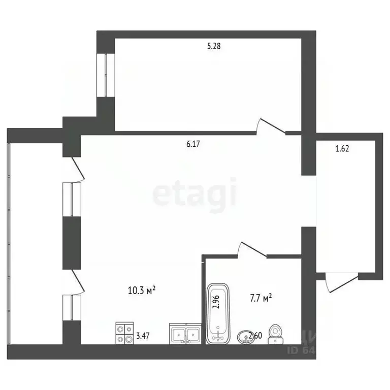 2-к кв. Алтайский край, Барнаул ул. Попова, 158 (65.9 м) - Фото 2