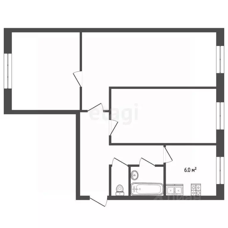 3-к кв. Воронежская область, Поворино ул. Гагарина, 7 (57.0 м) - Фото 2