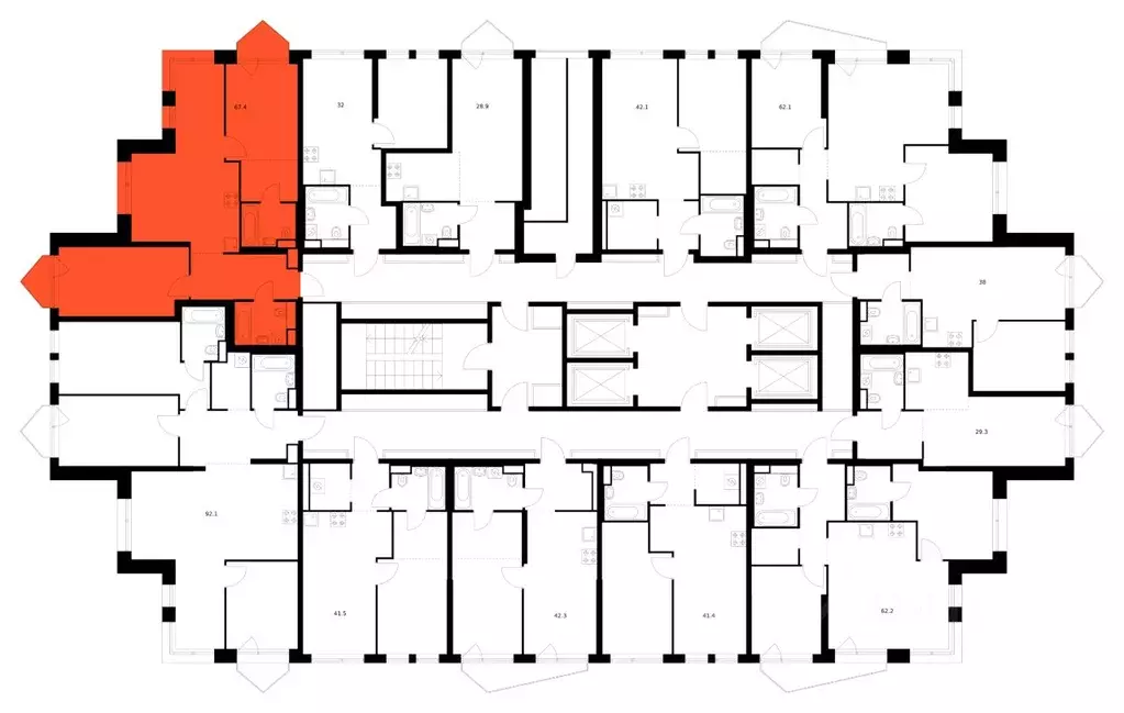 2-к кв. Москва ул. Маршала Прошлякова, 12к2с1 (67.4 м) - Фото 2