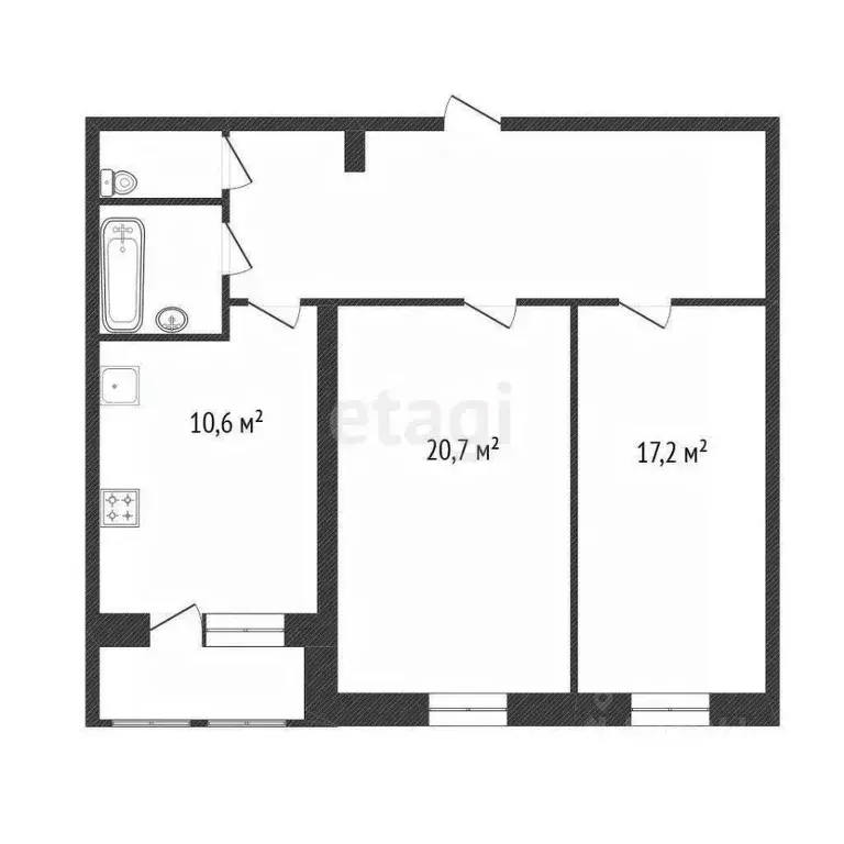 2-к кв. Белгородская область, Белгород ул. Буденного, 17в (65.8 м) - Фото 1