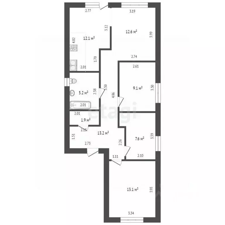 Дом в Ростовская область, Ростов-на-Дону Кедровая ул. (80 м) - Фото 1
