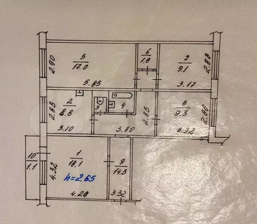 4-к. квартира, 82,2 м, 10/10 эт. - Фото 0