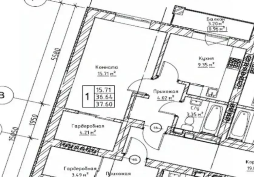 1-к кв. Калининградская область, Пионерский  (37.6 м) - Фото 1