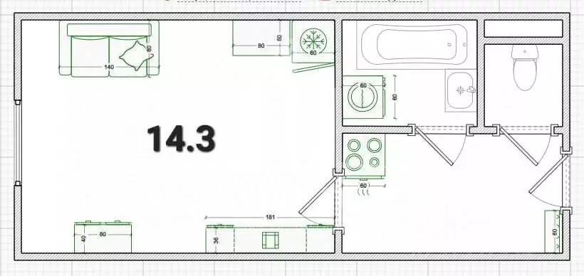 Комната Санкт-Петербург ул. Жени Егоровой, 12К2 (14.3 м) - Фото 1