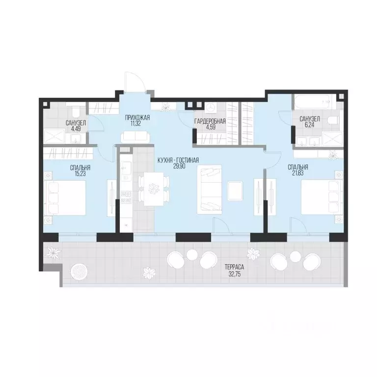 2-к кв. Москва Садовническая наб., 71 (103.42 м) - Фото 1