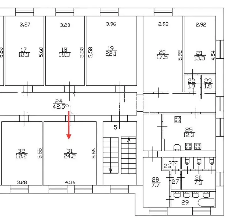 Комната Санкт-Петербург Конторская ул., 14 (24.2 м) - Фото 1