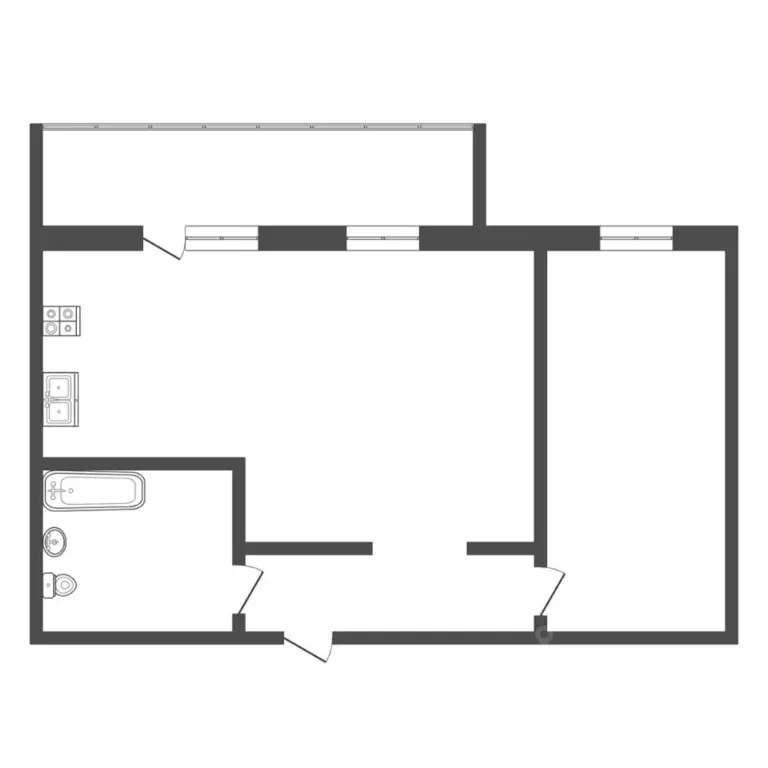 2-к кв. Тюменская область, Тюмень ул. Щорса, 2 (55.0 м) - Фото 2