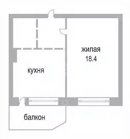 1-к кв. Ханты-Мансийский АО, Сургут ул. Крылова, 26 (36.0 м) - Фото 1