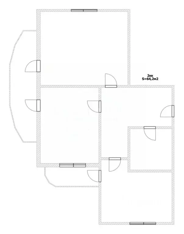 2-к кв. Калининградская область, Калининград просп. Мира, 143 (64.2 м) - Фото 2