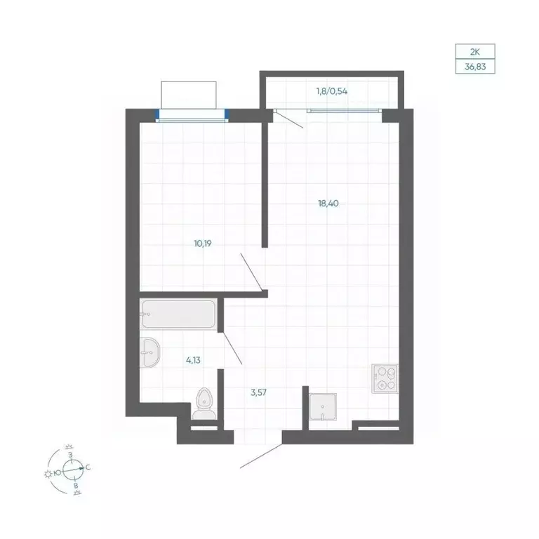 1-к кв. Челябинская область, Челябинский городской округ, пос. ... - Фото 1