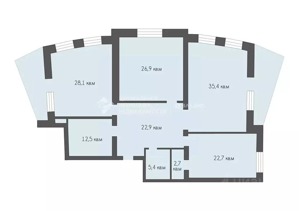 3-к кв. Рязанская область, Рязань ул. Урицкого, 45 (156.6 м) - Фото 1