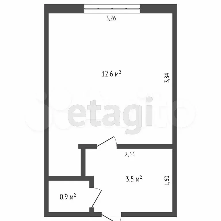 1-к. квартира, 17,1 м, 5/5 эт. - Фото 0