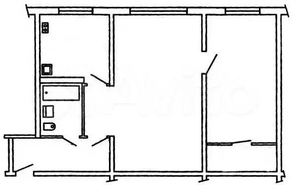 2-к. квартира, 45,2 м, 1/4 эт. - Фото 0