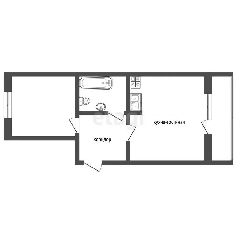 1-комнатная квартира: Тобольск, 4-й микрорайон, 37/2 (39 м) - Фото 1