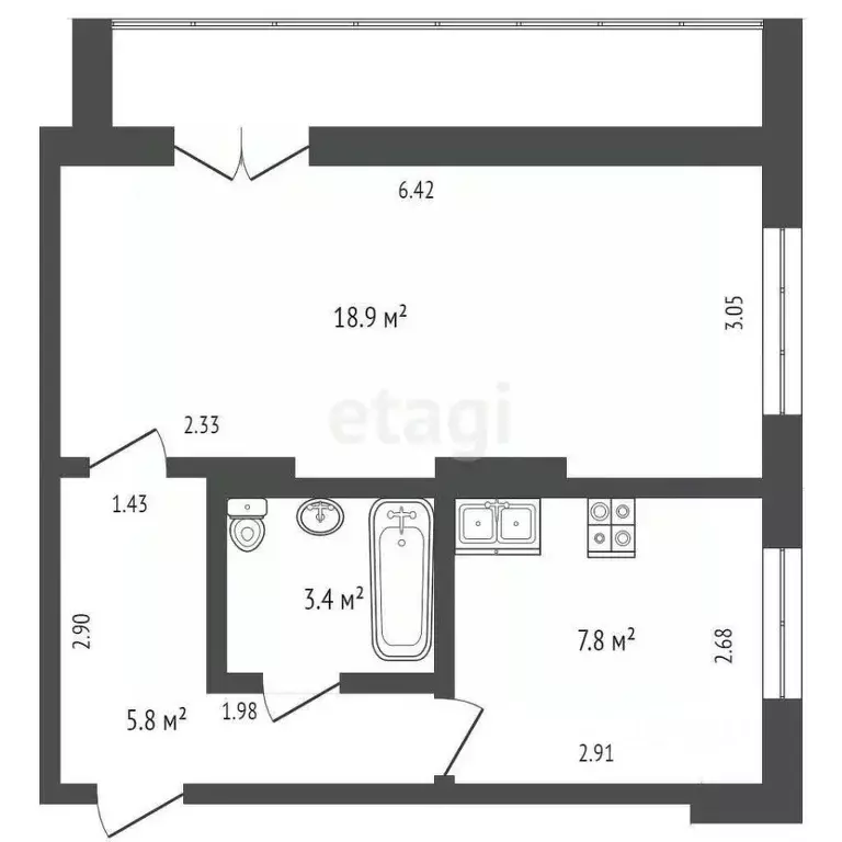 1-к кв. Удмуртия, Ижевск ул. Ленина, 112 (36.0 м) - Фото 0
