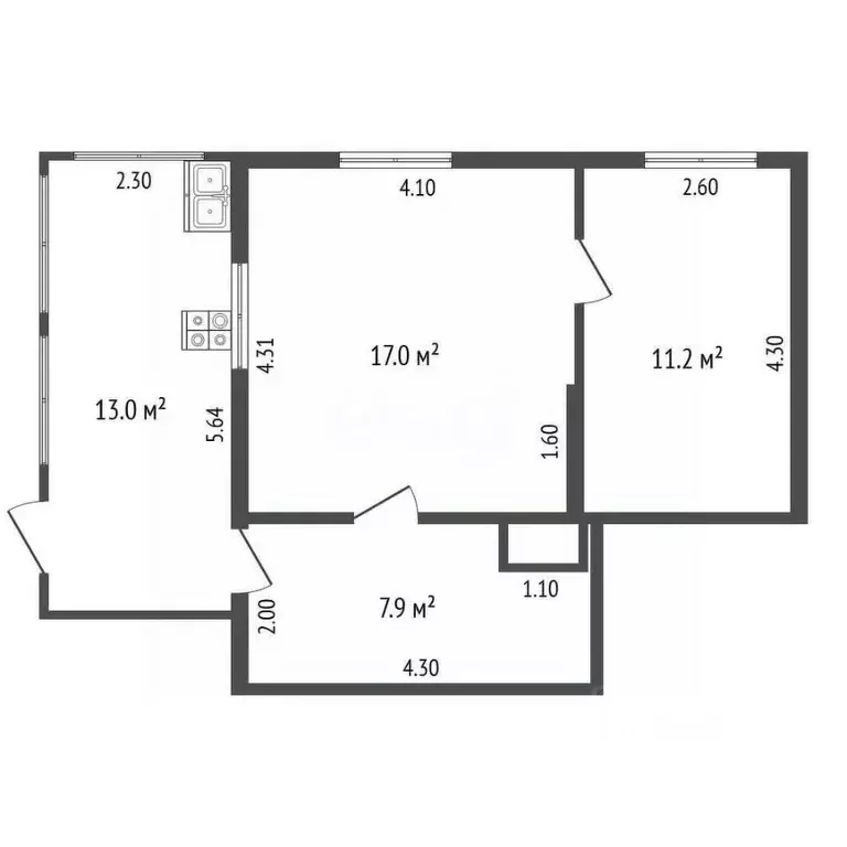 2-к кв. Калужская область, Калуга городской округ, с. Муратовка ул. ... - Фото 2