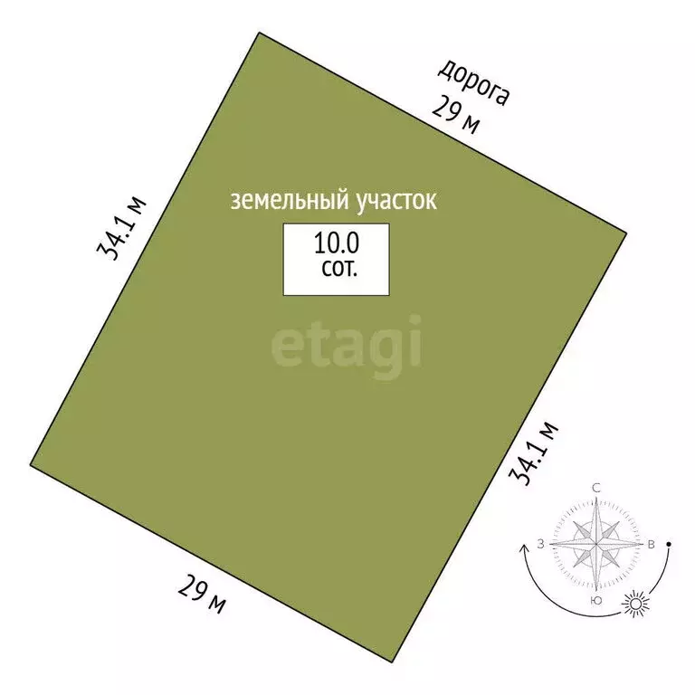 Участок в Береговое, улица Пирогова, 7 (10 м) - Фото 1