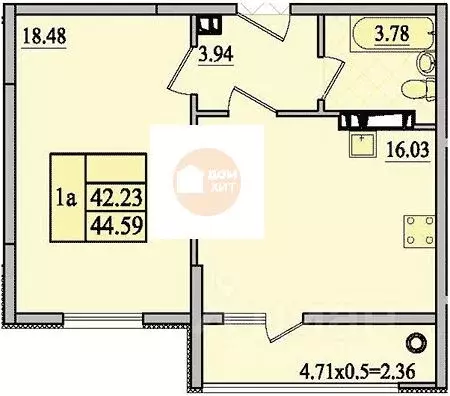 6-к кв. Крым, Евпатория ул. Чапаева, 28Г (44.59 м) - Фото 0