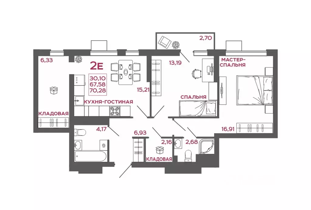 2-к кв. Пензенская область, Пенза Микрорайон Новобережье жилой ... - Фото 1
