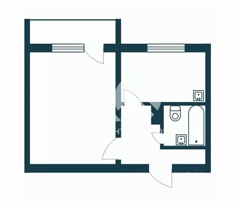 1-к кв. Новосибирская область, Новосибирск ул. Серафимовича, 14 (28.4 ... - Фото 2