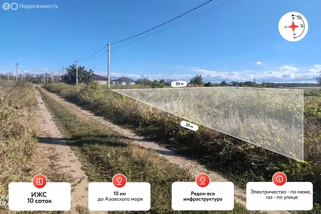 Участок в Темрюк, Весёлая улица (10 м) - Фото 2