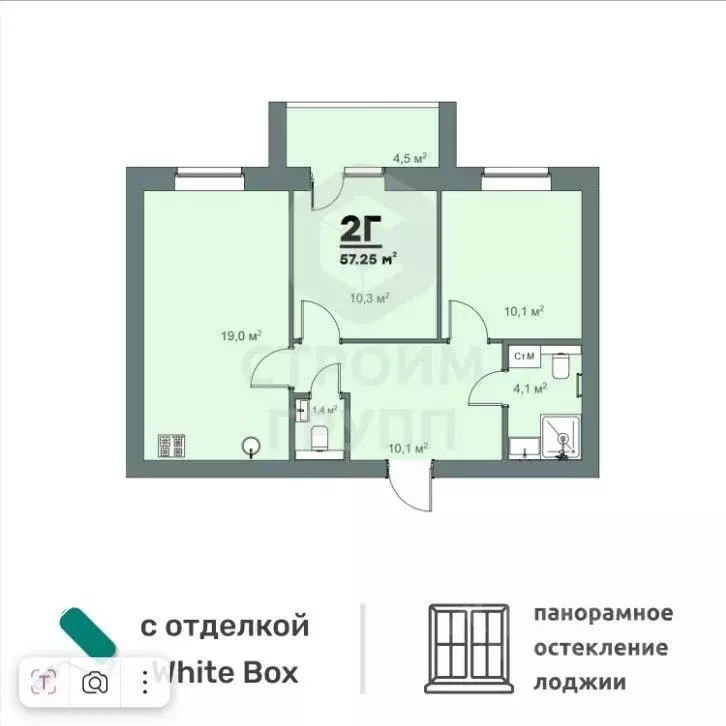 2-к кв. Владимирская область, Ковров ул. Строителей, 39/3 (57.25 м) - Фото 1