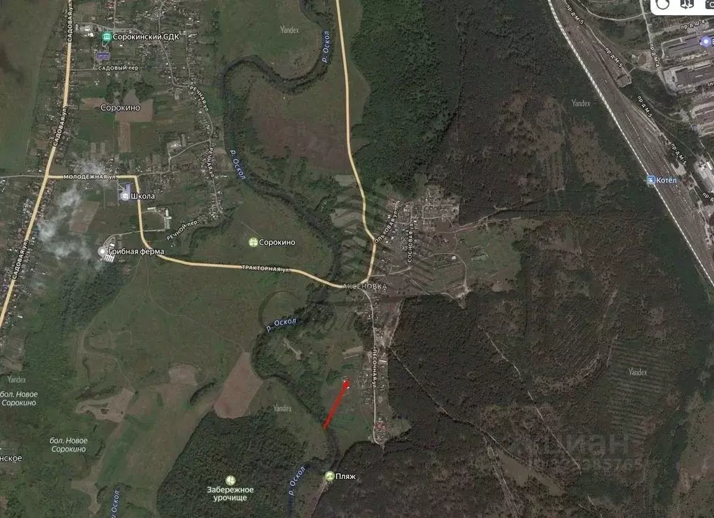 Участок в Белгородская область, Старооскольский городской округ, с. ... - Фото 2