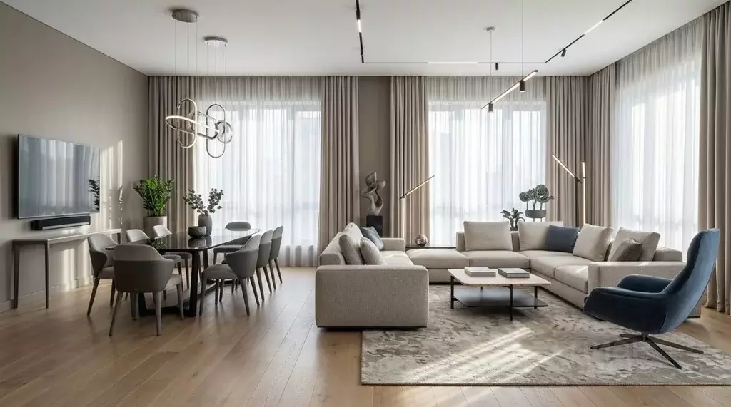 3-к кв. Москва Большой Козихинский пер., 25 (150.0 м) - Фото 1