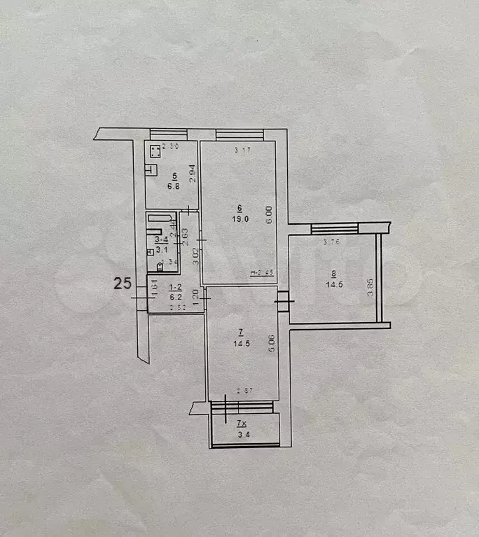 3-к. квартира, 65 м, 4/9 эт. - Фото 0