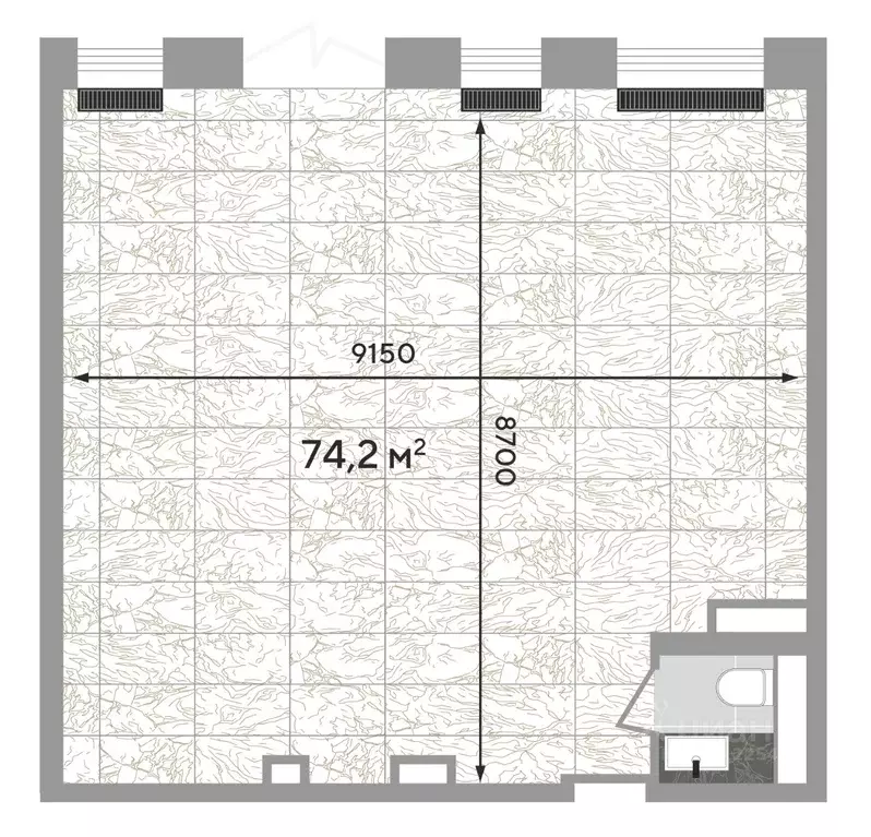 Торговая площадь в Москва Зорге 9 жилой комплекс, 9Ак6 (74 м) - Фото 2