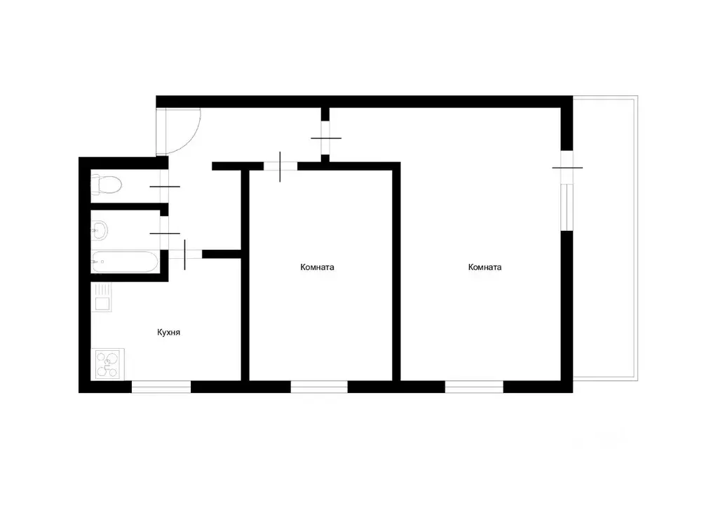 2-к кв. Москва ул. Мусы Джалиля, 17К2 (46.0 м) - Фото 2