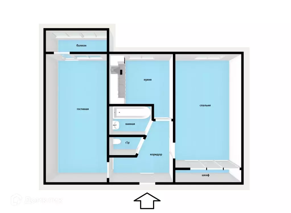 Продаётся 2-к квартира, 44.7 м - Фото 1
