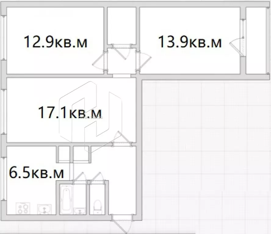 3-к кв. Мордовия, Лямбирский район, Большеелховское с/пос, с. Большая ... - Фото 2