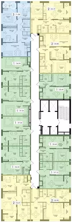 2-комнатная квартира: Тула, Торховский проезд, 4А (56.67 м) - Фото 1