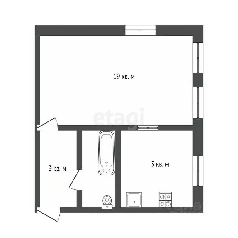 1-к кв. Мордовия, Саранск Энергетическая ул., 29 (31.0 м) - Фото 1