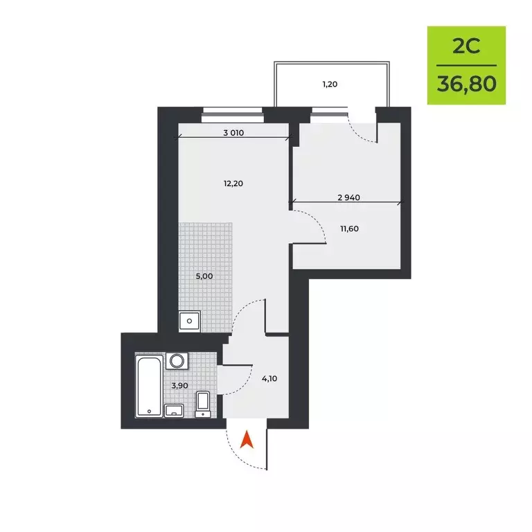 Продаётся 1-к квартира, 36.8 м - Фото 0