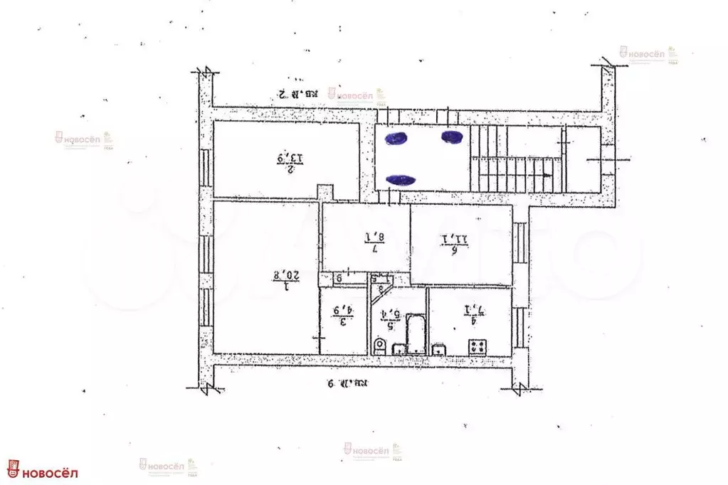 2-к. квартира, 73 м, 1/2 эт. - Фото 0