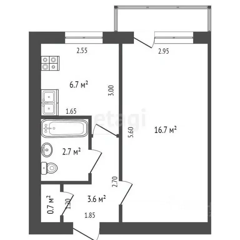 1-к кв. Архангельская область, Котлас ул. Кузнецова, 5 (30.4 м) - Фото 2